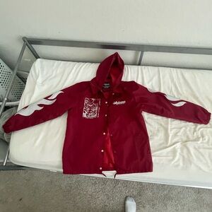 red bomber jacket